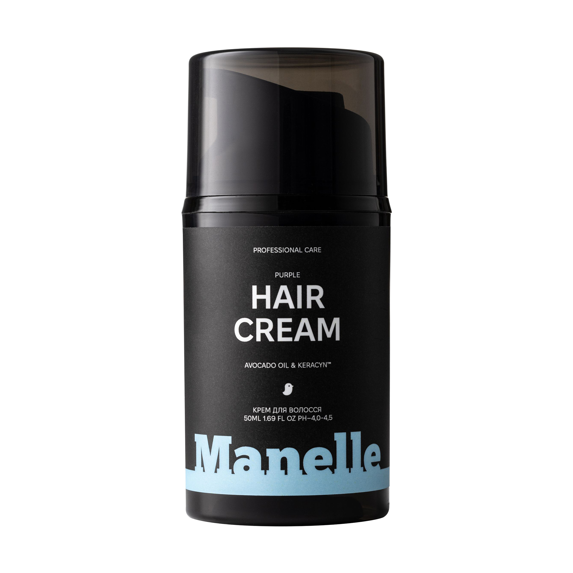 Тонувальний крем Manelle Professional Care Avocado Oil &amp; Keracyn Hair Cream для нейтралізації жовтизни світлого волосся, 50 мл